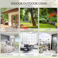 Outsunny Hanging Hammock Chair, Cotton Rope Porch Hammock Swing with Metal Frame and Cushion, Large Macrame Seat for Patio, Garden, Bedroom, Living Room,  Dark Grey(m-5)