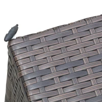 Outsunny Outdoor Lounge Chairs Set of 2 with 5-Level Angles Adjust Backrest, Thick Cushions, & Matching Table, Patio Rattan Furniture Sets for Pool Side, Balcony, Beach, Yard, MixedBrown(m-12)