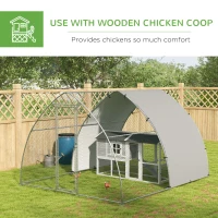 PawHut Large Chicken Run with Cover, Spacious Outdoor Pen for 8-12 Chickens, 10'x12.3'x7.2', Durable(m-4)