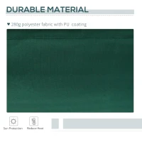 Outsunny 12' x 8' Outdoor Patio Manual Retractable Exterior Window Awning - Green(m-8)