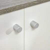 PawHut Cat Litter Box Enclosure Privacy Washroom Decorative Kitten Pet House Nightstand End Table Indoor with Magnetic Door Slide-out Board Grey Oak(m-9)