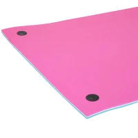 HOMCOM 17' x 5' Floating Water Mat, 3-Layer Swimming Pool Float Ultimate Super-Sized Portable Foam Raft, Thick and Durable Water Activities Mat for Lake, Oceans(m-15)