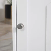 PawHut Cat Litter Box Enclosure Hidden Cabinet Cat Furniture Indoor Cat Washroom Nightstand End Table with Cat-sized Hole Wide Tabletop Storage Shelf (Litter Box Not Included)(m-9)