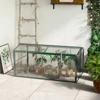Outsunny 52" Aluminum Framed Polycarbonate Cold Frame Greenhouse / Raised Bed Cover(m-2)