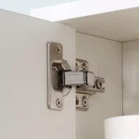 kleankin Medicine Cabinet with Mirror, Bathroom Wall Cabinet with 2 Mirrored Doors, 1 Modern Door and Adjustable Shelf, White(m-9)