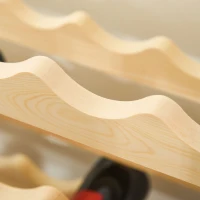 HOMCOM 8-Tier Solid Pine Wooden Wine Rack, Stackable Wine Holder Wine Cabinet Free Standing Floor Liquor Storage Shelf, 96-Bottle(m-9)