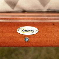 Outsunny Wooden Porch Swing with Stand, 2-Person Outdoor Patio Swing Chair with Wide Backrest, Adjustable Chains, for Garden, Poolside, Backyard, 550lbs(m-9)