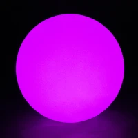 HOMCOM 12" RGB Outdoor LED Ball Light Waterproof Rechargeable Adjustable Color Changing Globe Orb Lamp With Remote Control(m-8)