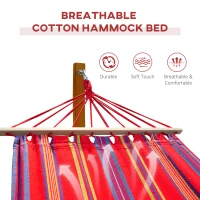 Outsunny 10' Wood Outdoor Hammock, Hammock with Stand Rainbow Bed, Heavy Duty Roman Arc Hammock for Single Person for Patio Backyard Balcony Porch, Multi Color(m-4)