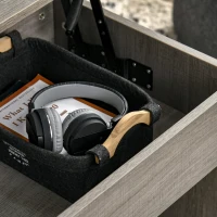 HOMCOM Lift Top Coffee Table, Modern Center Table with Storage Shelves and Hidden Compartment for Living Room, 41" L, Grey(m-7)