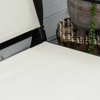 Outsunny 47" Cream White Outdoor Gliding Bench, Double Patio Glider Chair, Smooth Rocking Armchair for Garden, Porch(m-8)