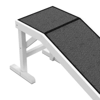 PawHut 60" Pet Ramp for Dogs & Cats with Non-Slip Carpet, White(m-8)