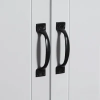 HOMCOM 70" Kitchen Cabinet, 6-Tier Pantry Cabinet with Adjustable Shelves and 4 Doors for Dining Room, Gray(m-8)