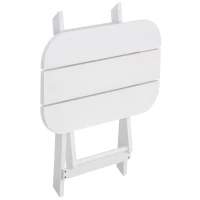 Outsunny 2 Pieces Wood Patio Bistro Set, Outdoor Rocking Chair Set with Armrests and High Back Rocking Chair and Portable Side Table, for Indoor, Outdoor, Patio, Backyard, White(m-13)