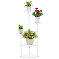 Outsunny 5 Tiered Tall Plant Stand, Corner Plant Shelf, Multiple Flower Pot Display Rack Storage Organizer w/ Anti-tip Strap for Living Room Porch Balcony  Indoor Outdoor(m-2)