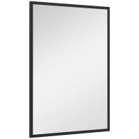 HOMCOM 24" x 36" Bathroom Mirror for Wall, Rectangular Mirror for Living Room, Bedroom, Entryway, Black(m-2)