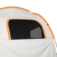 Outsunny 2000mm Waterproof SUV Tent, Car Tent with 3 Doors and Mesh Window, for 5-6 Person Camping Travel, Grey and Orange(m-7)
