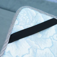 Outsunny Folding Camping Cot with Mattress & Pillow, Double Layer Oxford Heavy Duty Sleeping Cot with Carry Bag Light Grey(m-10)