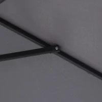 Outsunny 8.5FT Patio Umbrella, Round Garden Parasol with 6 Ribs, Market Sunshade Tilt Canopy w/ Crank Handle for Outdoor, Grey(m-10)