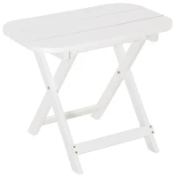 Outsunny 2 Pieces Wood Patio Bistro Set, Outdoor Rocking Chair Set with Armrests and High Back Rocking Chair and Portable Side Table, for Indoor, Outdoor, Patio, Backyard, White(m-12)