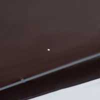 Outsunny 13' x 11' Hexagonal Garden Gazebo Patio Party Outdoor Canopy Tent Sun Shelter w/ Mosquito Net Zipped Door - Brown(m-8)