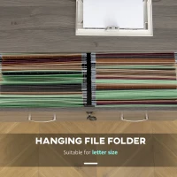 Vinsetto 2 Drawer File Cabinet with Lock, Office Filing Cabinet, Hanging Bar for Letter Size, Home Office, Grey(m-5)