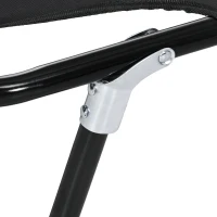 Outsunny Outdoor Folding Camping Cot Sleeping Bed for Adults, Office Home Use, Black(m-10)