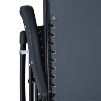 Outsunny 2 Piece Outdoor Rocking Chair Set, Patio Folding Lawn Rocker Set with Headrests for Yard, Patio, Deck, Backyard, Gray(m-14)