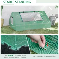 Outsunny 71" x 55" x 32" Mini Greenhouse Portable Hot House for Plants with 2 Large Windows and Ground Nails for Outdoor, Indoor, Garden, Gardening Kit, Green(m-5)