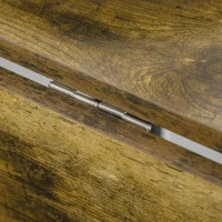 HOMCOM Industrial 5-Piece Folding Dining Table Set, Drop-Leaf Rectangular Kitchen Table with 4 Chairs for Dining Room, Rustic Brown(m-9)