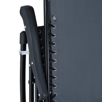 Outsunny Outdoor Folding Rocking Chair Patio Table Seating Set, 2 Rocking Chairs with Armrests and 1 Side Table with Tempered Glass - Gray(m-13)