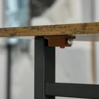 HOMCOM Industrial 5-Piece Folding Dining Table Set, Drop-Leaf Rectangular Kitchen Table with 4 Chairs for Dining Room, Rustic Brown(m-10)