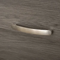 Vinsetto 2 Drawer File Cabinet with Lock, Office Filing Cabinet, Hanging Bar for Letter Size, Home Office, Grey(m-10)