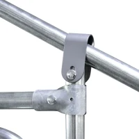 PawHut Metal Chicken Run 9.8' x 26.2' x 6.6' with Waterproof and Anti-UV Cover for Outdoor and Yard Farm Use(m-9)