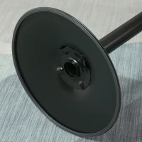 HOMCOM 41" H Bar Height Round Bar Table, Rustic Industrial Pub Table, Elm Wood Top Bistro Table with Metal Base(m-9)