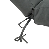 Outsunny Set of 2 Outdoor Chaise Lounge Cushions, 72" x 22" Patio Lounge Chair Cushions with Ties for Outdoor, Indoor, Dark Grey(m-10)