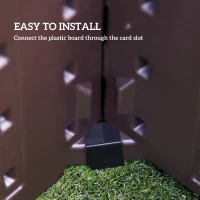 Outsunny 49'' x 24'' x 12'' Plastic Raised Garden Bed Cultivation Bed Planter Box for Flower, Herbs, Veggies for Garden, Backyard, Patio, Brown(m-7)