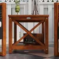 Outsunny Outdoor Bistro Set, Wicker Patio Furniture with Cushions for Porch, Backyard, Garden, Brown(m-7)