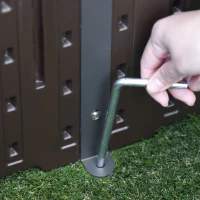 Outsunny 49'' x 24'' x 12'' Plastic Raised Garden Bed Cultivation Bed Planter Box for Flower, Herbs, Veggies for Garden, Backyard, Patio, Brown(m-10)