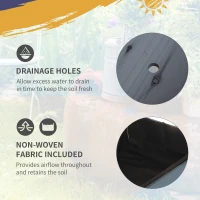 Outsunny Raised Garden Bed with 8 Grids and Storage Shelf, Elevated Planter Box with Legs, for Vegetables Flowers Herbs, Grey(m-6)