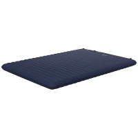 Outsunny Double Size Air Bed with Built-in Foot Pump and Carry Bag, Blue(m-2)