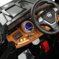 Aosom Ride On Car Toy Off Road Truck, Dual 12V Electric Battery Powered with Remote Control Lights MP3 LCD Power Indicator and MP3(m-14)