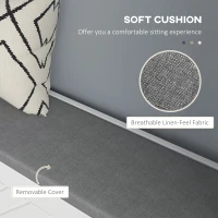 HOMCOM Shoe Storage with Seat, Upholstered Hallway Bench, Shoe Bench with 2 Flip Drawers and 4 Vents for 8 Pairs of Shoes(m-7)