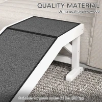 PawHut 49" Pet Ramp for Dogs & Cats with Non-Slip Carpet, White(m-4)