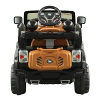 Aosom Ride On Car Toy Off Road Truck, Dual 12V Electric Battery Powered with Remote Control Lights MP3 LCD Power Indicator and MP3(m-15)
