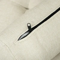 HOMCOM 56" Loveseat Sofa for Bedroom Upholstered 2 Seater Couch with Back Cushions and Pillows, Beige(m-7)