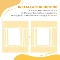 PawHut 29.5"-40.6" Metal Pet Gate, Dog Gate with Auto Closing Door, Double Locking, for Doorways, Stairs, Hallways, Black(m-9)