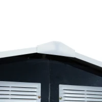 Outsunny 7'x4' Metal Outdoor Shed Organizer & Garden Storage with 4 Vents for Airflow & 2 Easy Sliding Doors - Dark Gray(m-13)