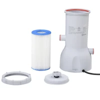 Outsunny 14' x 10' x 3' Above Ground Swimming Pool, Non-Inflatable Rectangular Steel Frame Pool with Filter Pump, Safety Ladder for 1-6 People, Brown(m-9)