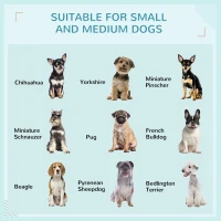 PawHut Outdoor Dog House Extendable Wicker Dog Bed with Soft Cushion Washable Cover, for Small and Medium Dogs, Blue(m-7)